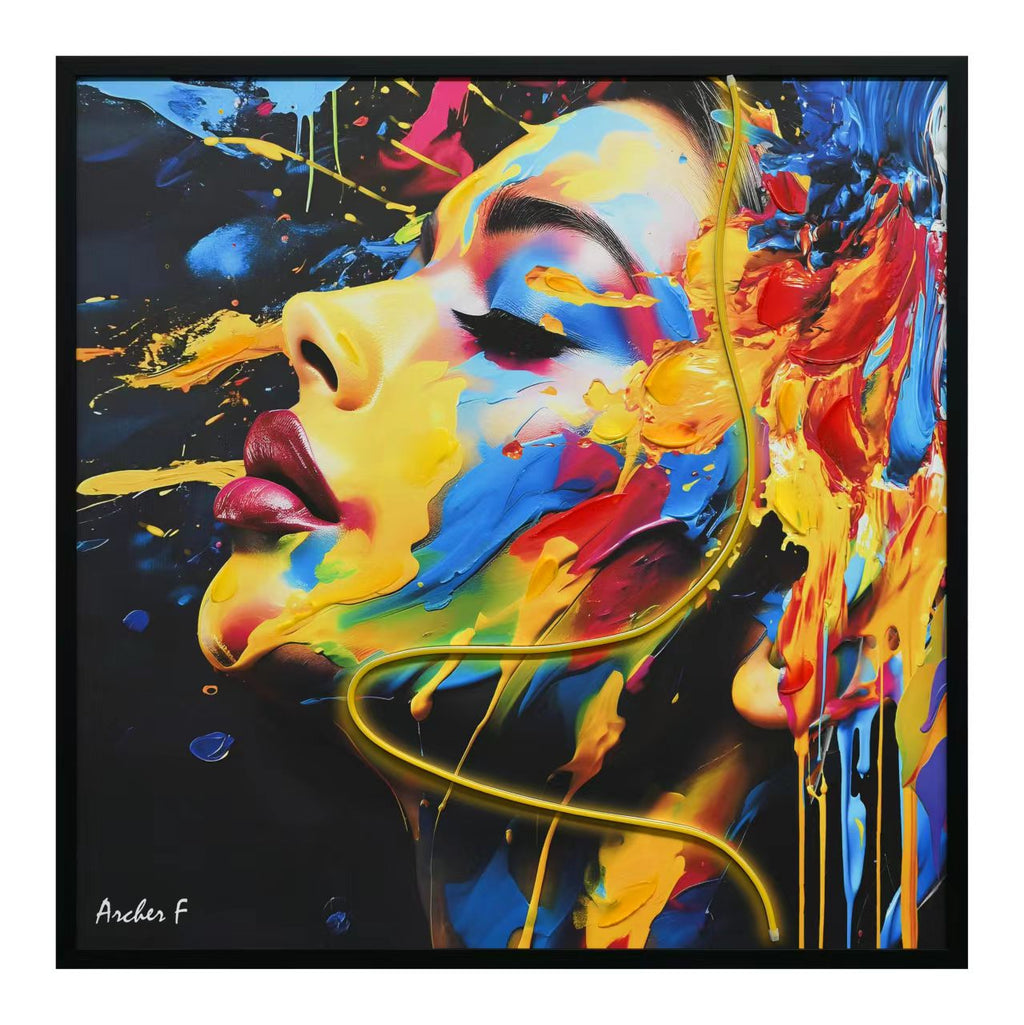 Colorful Portrait Art - LED Glow Pop Art | Limited Edition #6234